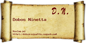 Dobos Ninetta névjegykártya
