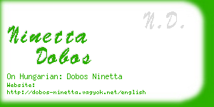 ninetta dobos business card